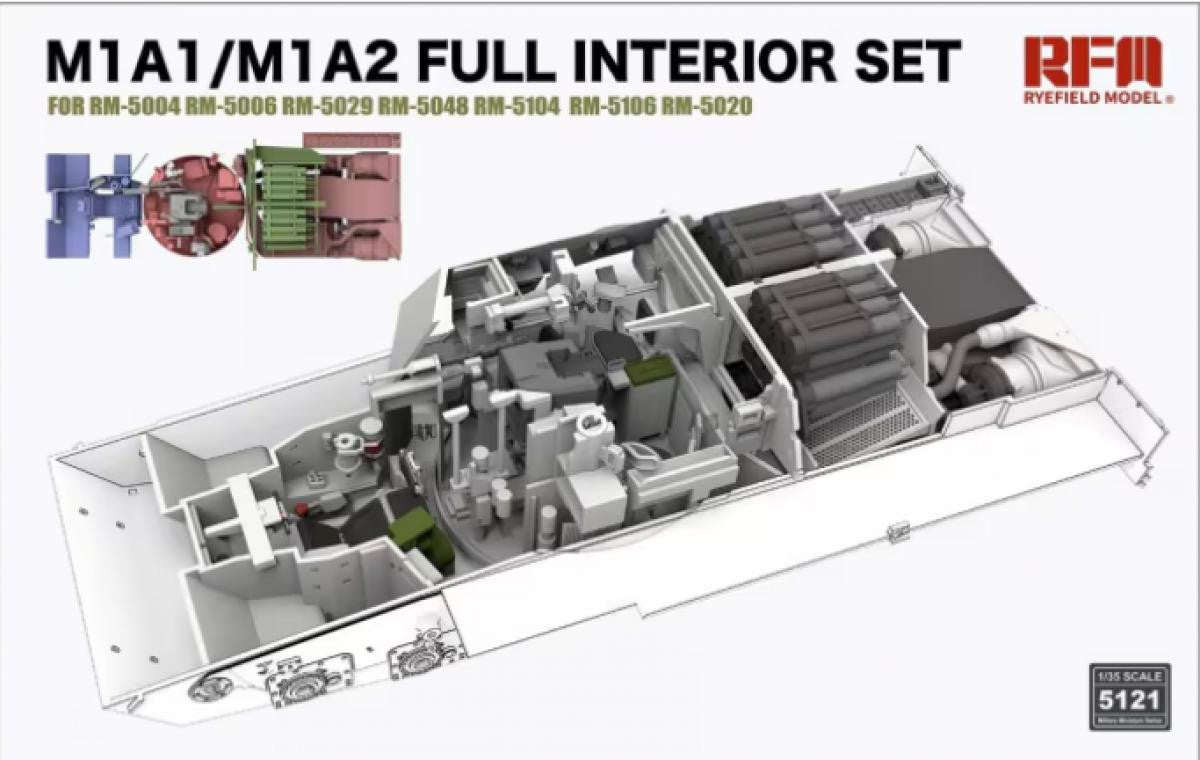 Rye Field Model 1/35 M1A1 / A2 Abrams Interior Set 5121